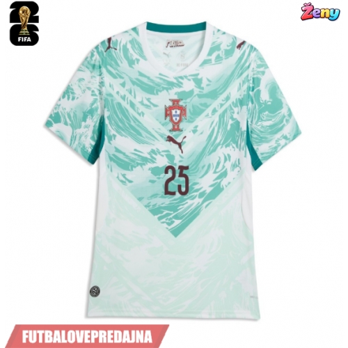 Lacne Ženy Futbalové dres Portugalsko Nuno Mendes #25 MS 2026 Krátky Rukáv - Preč
